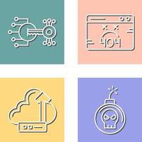Encryption and 404 Error Icon vector