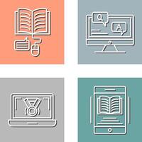 Online Learning and Faq Icon vector