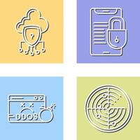 Data Protection and Smart Phone Icon vector