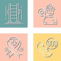 Ladder and Support Icon vector