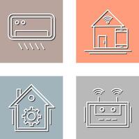Air Conditioner and Home Automation Icon vector