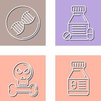 Dna and Tablets Icon vector