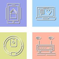 Smart Phone and Chat and Laptop Icon vector