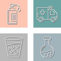 Hand Soap and Ambulance Icon vector