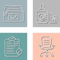 File Cabinet and Ink Cartridge Icon vector