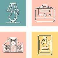 Lamp and briefcase Icon vector