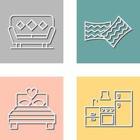 Sofa and Cushions Icon vector