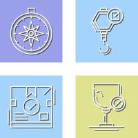 compass and hook Icon vector