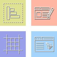 Object Alignment and Web Page Icon vector
