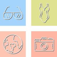 Sun Glasses and Swim Icon vector