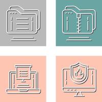 Folder and Compressed Icon vector