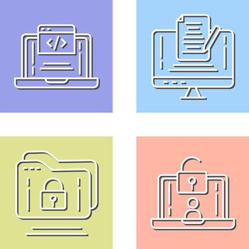 Coding and Note Icon vector