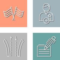 Flag and Candidate Icon vector