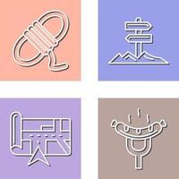 Direction and Rope Icon vector