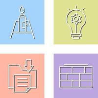 Burner and Idea Icon vector