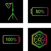 light stand and half battery Icon vector