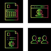 content planning and web support Icon vector