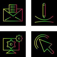 email documents and draw curve Icon vector