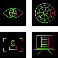 eye and optical diaphram Icon vector