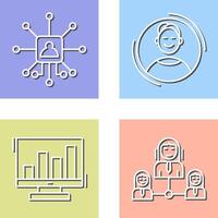 Networking and User Icon vector