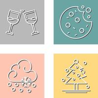 Wine and Cookie Icon vector