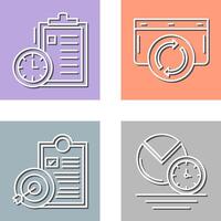 Time Management and Refresh Icon vector