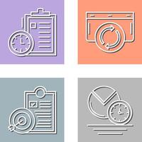 Time Management and Refresh Icon vector