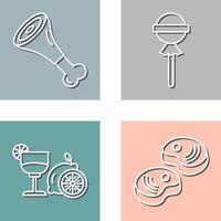 Meat and Candy Icon vector