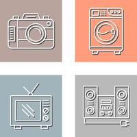 Digital Camera and Washing Icon vector