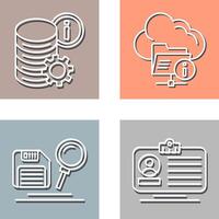 data and folder Icon vector