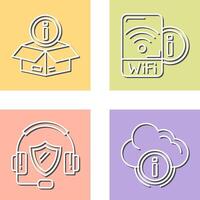 wifi signal and box Icon vector