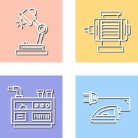 Desk Lamp and ELectric Motor Icon vector