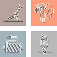 Digging and Honeycomb Icon vector