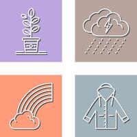Planting and Rainy Day Icon vector