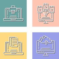 Print and Computer Icon vector