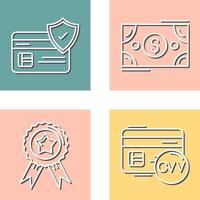 Card Protection and Dollar Icon vector