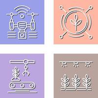 Analytics and Drone Icon vector