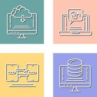 Download and E Learning Icon vector