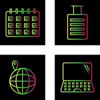 marked calendar and luggage Icon vector