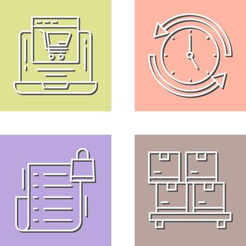 Add to Cart and Run time Icon vector