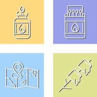 Camping Gas and Matches Icon vector