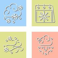 Snowy and Calender Icon vector