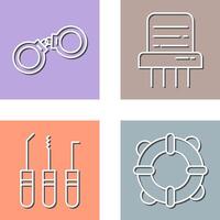 Handcuffs and Paper Shredder Icon vector
