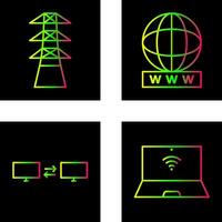 tower and world wide web Icon vector