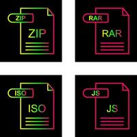 ZIP and RAR Icon vector