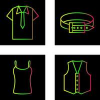 Shirt and Tie and Belt Icon vector