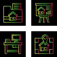 Folder and Presentation Icon vector