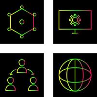 nodes and network setting Icon vector