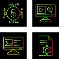 Data Security and Content Production Icon vector