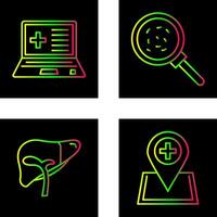 Laptop and Analytics Icon vector
